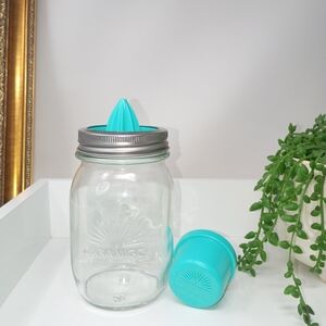 Casamigos Turquoise Mason Jar Citrus Juicer Lid Set